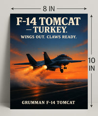 Grumman F-14 Tomcat Wings Out, Claws Ready Poster PosterGoat