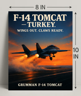 Grumman F-14 Tomcat Wings Out, Claws Ready Poster PosterGoat