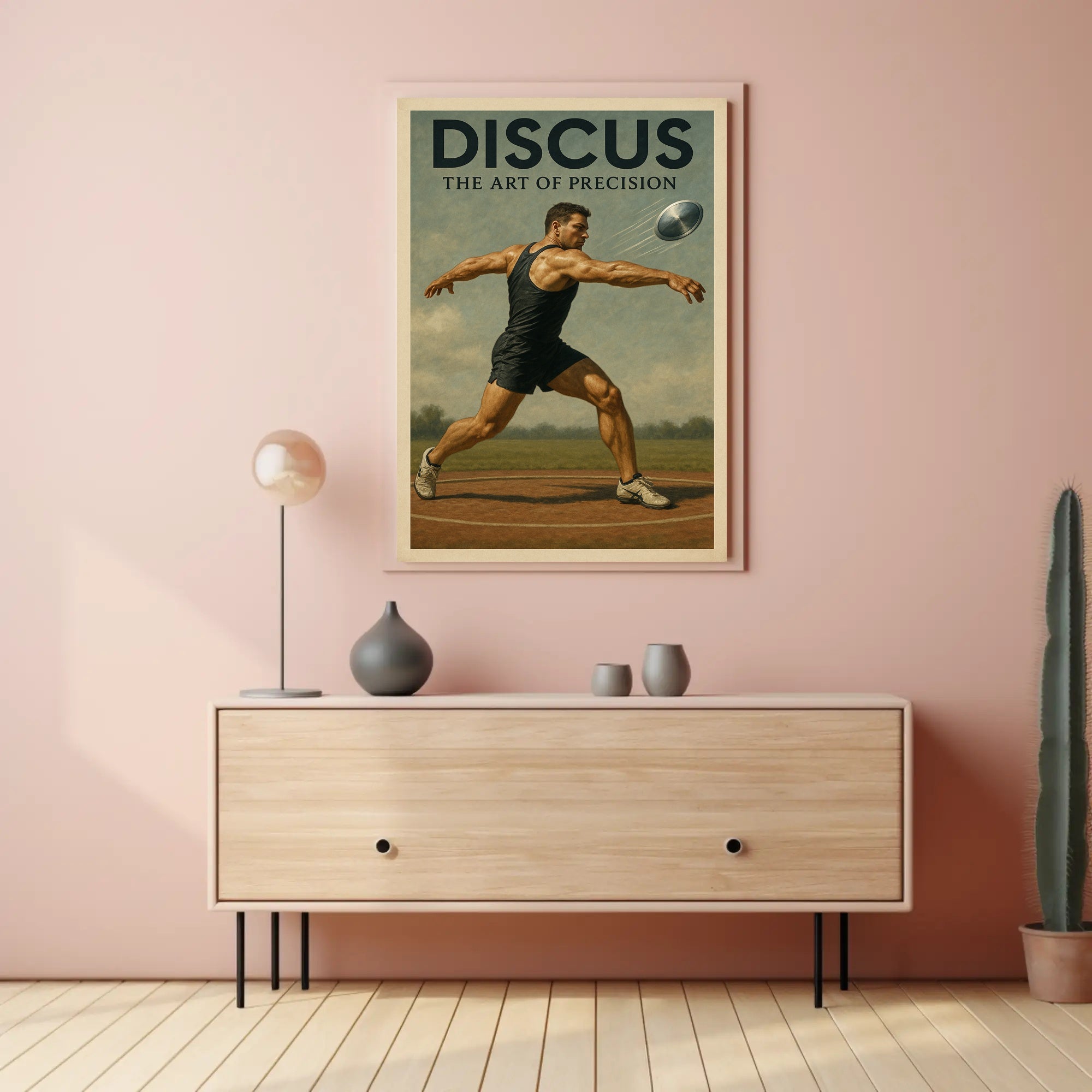 Discus Art Print of Precision Sports Design PosterGoat