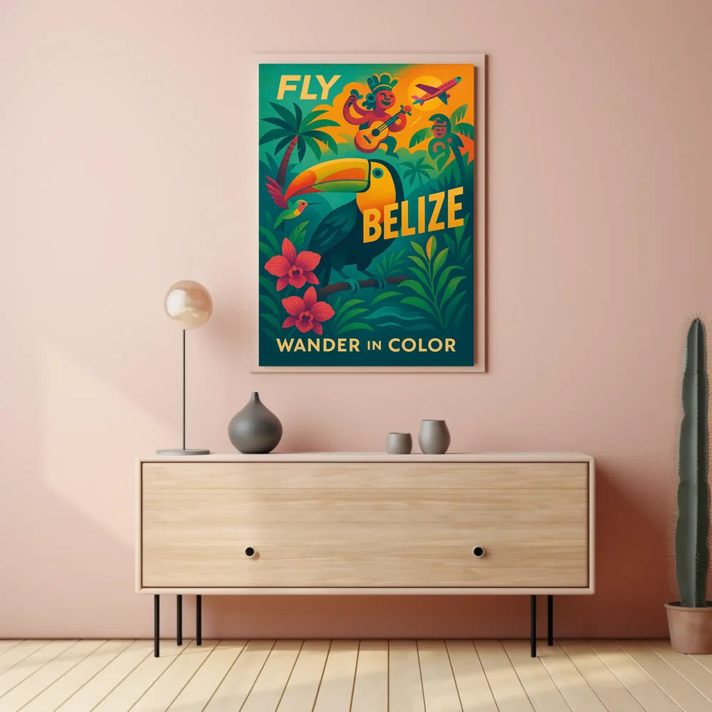 Vibrant Belize Travel Adventure Poster - Travel Poster PosterGoat