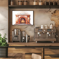 Cozy Hearth Illustration Poster