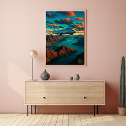 Soaring Over Majestic Landscapes Poster