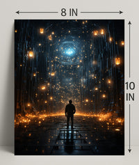 Journey Through The Luminous Corridor Poster PosterGoat