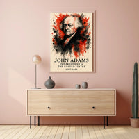 John Adams Watercolor Portrait Historical or Presidential Poster