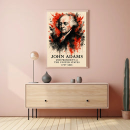 John Adams Watercolor Portrait Historical or Presidential Poster