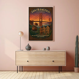 San Francisco Travel Poster Vintage City Wall Art