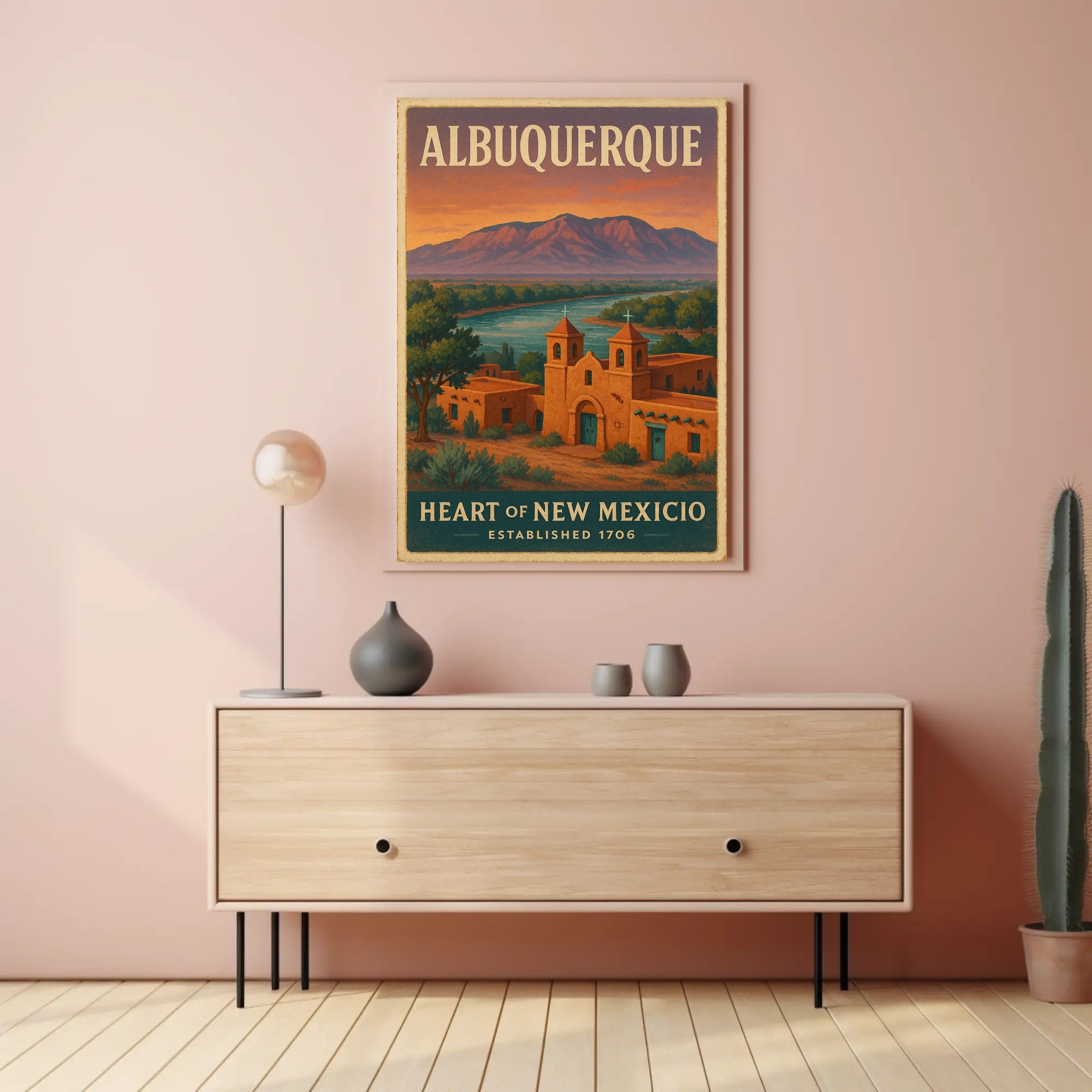 Albuquerque Heart of New Mexico Travel Poster