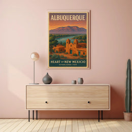 Albuquerque Heart of New Mexico Travel Poster