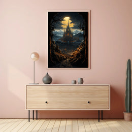 Enchanted Gothic Castle Fantasy Adventure Art Poster