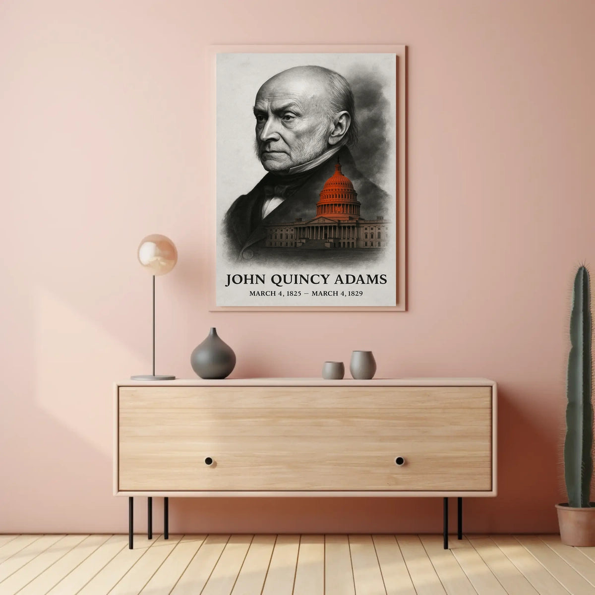 John Quincy Adams 6th President of the United States Reflections Poster