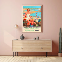 Weston-Super-Mare Travel By Train Poster
