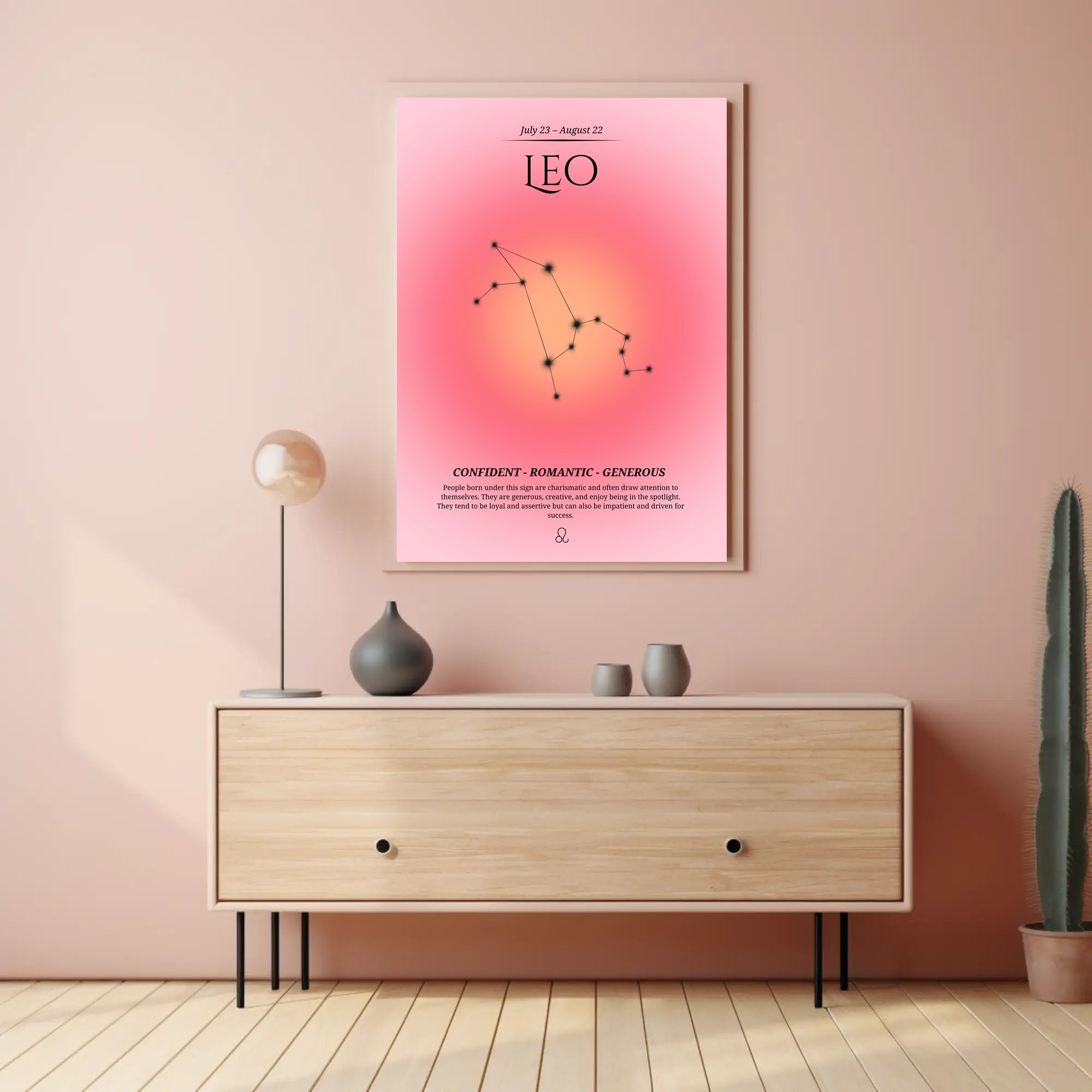 Leo Zodiac Sign Art: Inspiring Space or Astronomy Poster PosterGoat