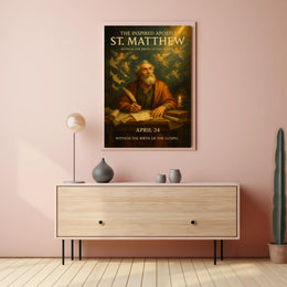 The Inspired Apostle St. Matthew Poster