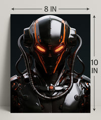 Futuristic Cyborg Sentinel Poster PosterGoat
