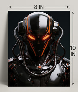 Futuristic Cyborg Sentinel Poster PosterGoat