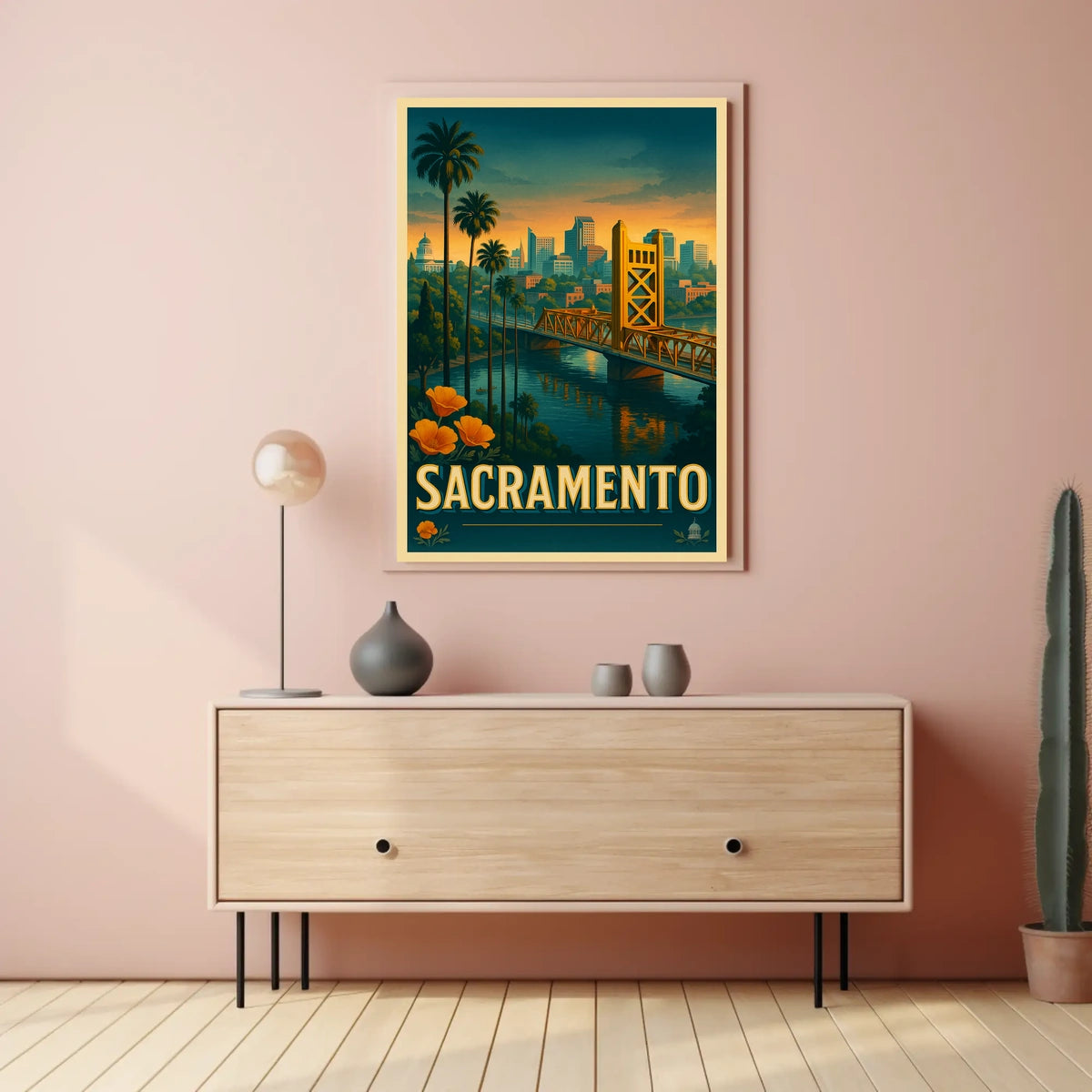 Sacramento Skyline Poster