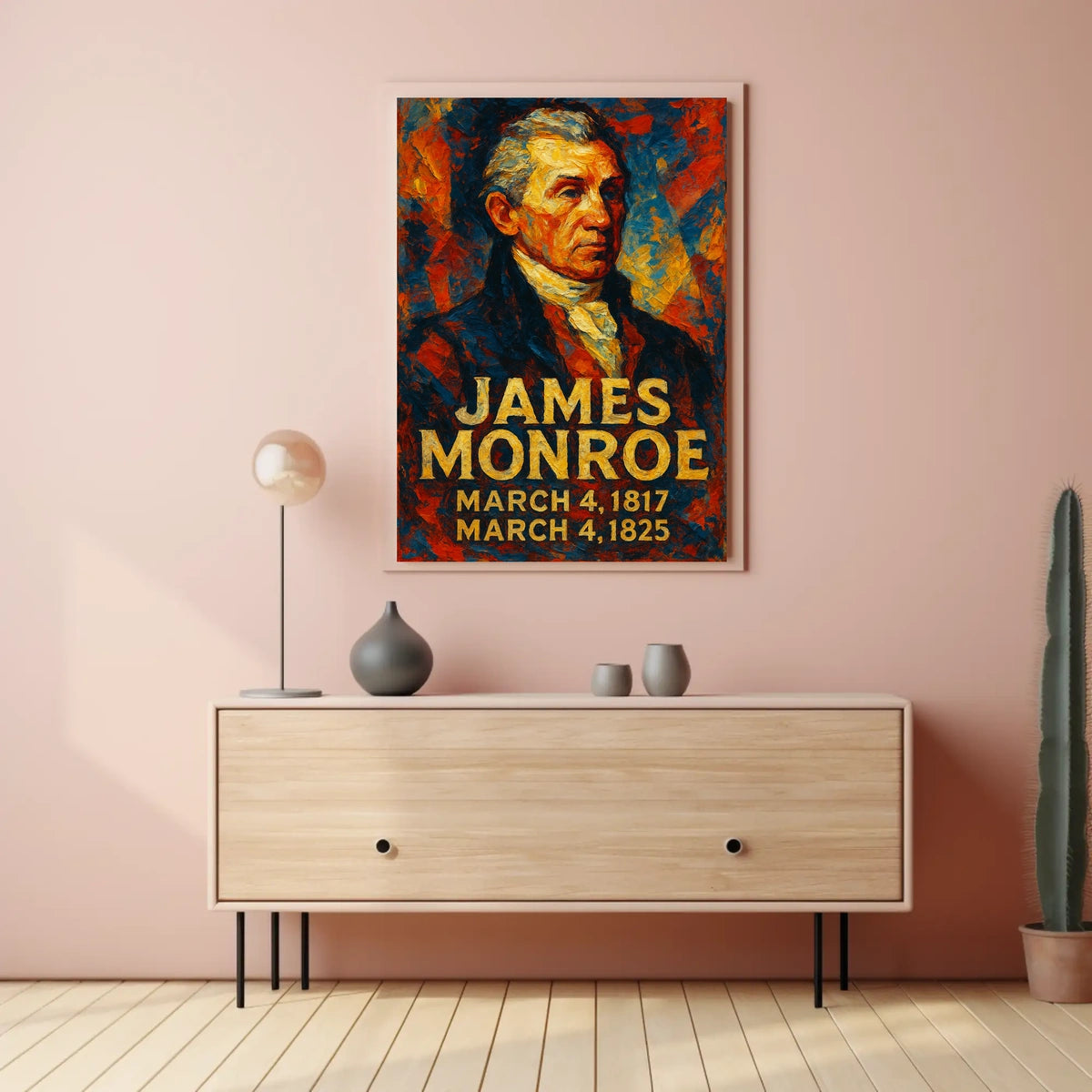 James Monroe 5th President of the United States Glitch Hop Art Poster