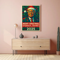 Merry Christmas Santa Hat Pop Culture Poster