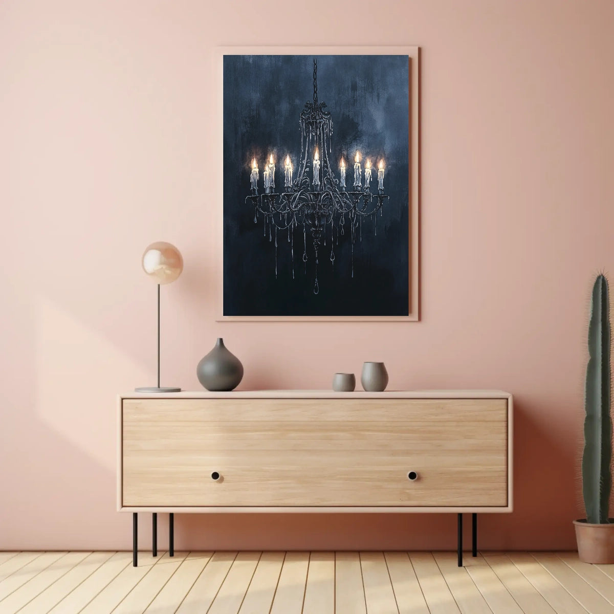 Chandelier Candle Glow in Artistic Heritage Poster