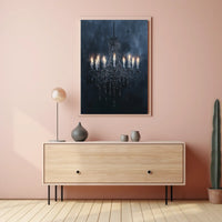 Chandelier Candle Glow in Artistic Heritage Poster