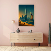 Dubai Skyline A Modern Oasis Modern Poster