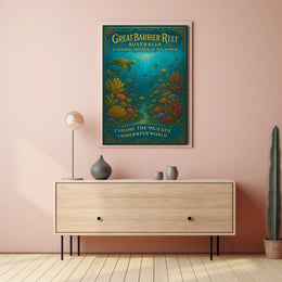 Great Barrier Reef Australia Underwater Marine Life Poster