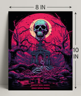 Eerie Skullscape Poster