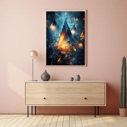 Shattered Light Abstract Geometric Art Poster