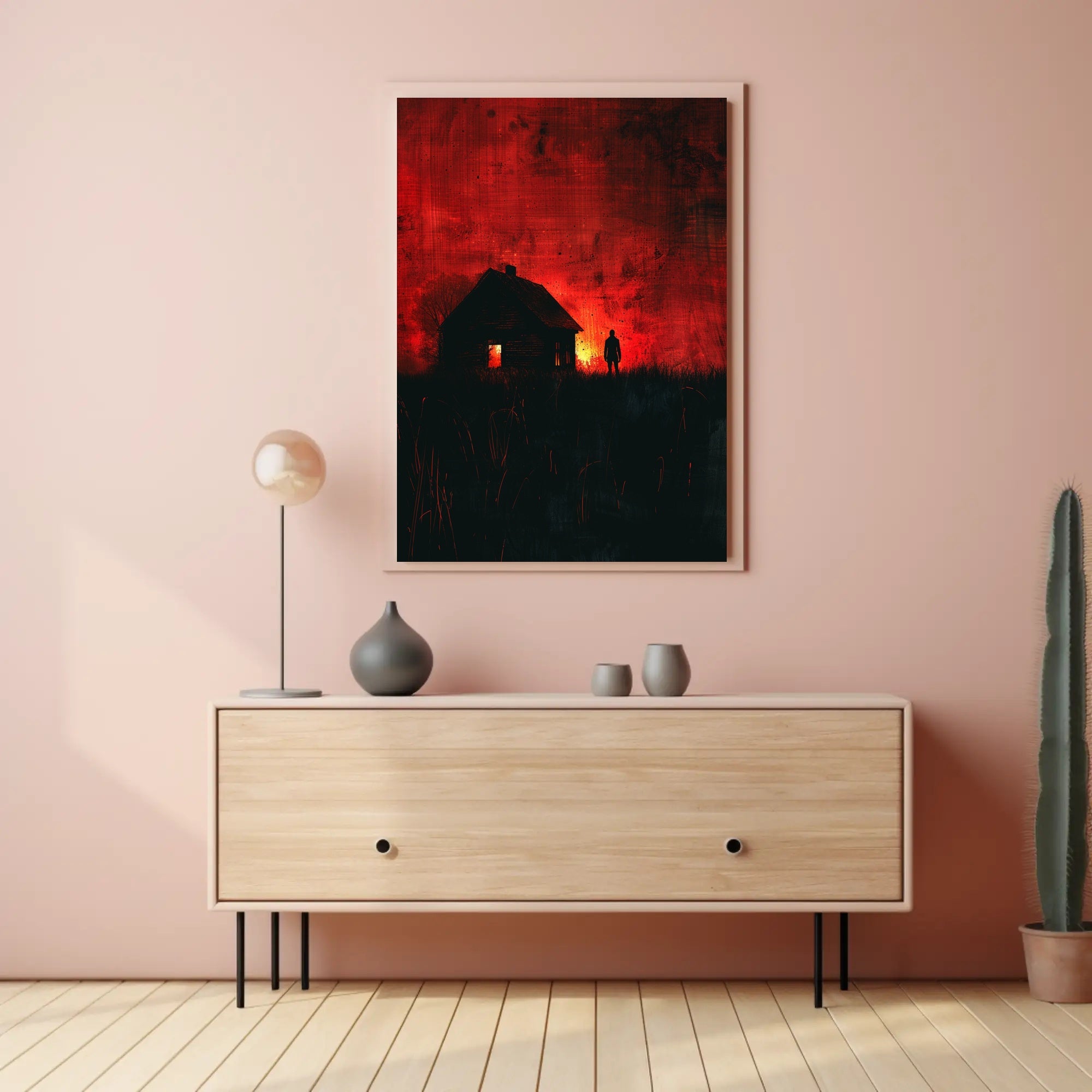 Haunting Silhouette Horror Scene Artistic Poster PosterGoat