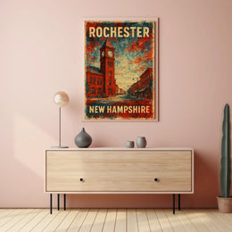 Rochester New Hampshire Wanderlust Minimalist Poster