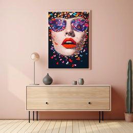 Butterfly Visage Poster Vibrant Pop Art Wall Print