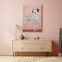 Dalmatian Portrait Poster Modern Minimalist Wall Art