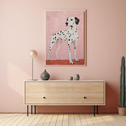 Dalmatian Portrait Poster Modern Minimalist Wall Art