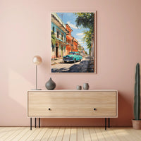 Vintage Vibes On A Sunny Street Vintage Poster