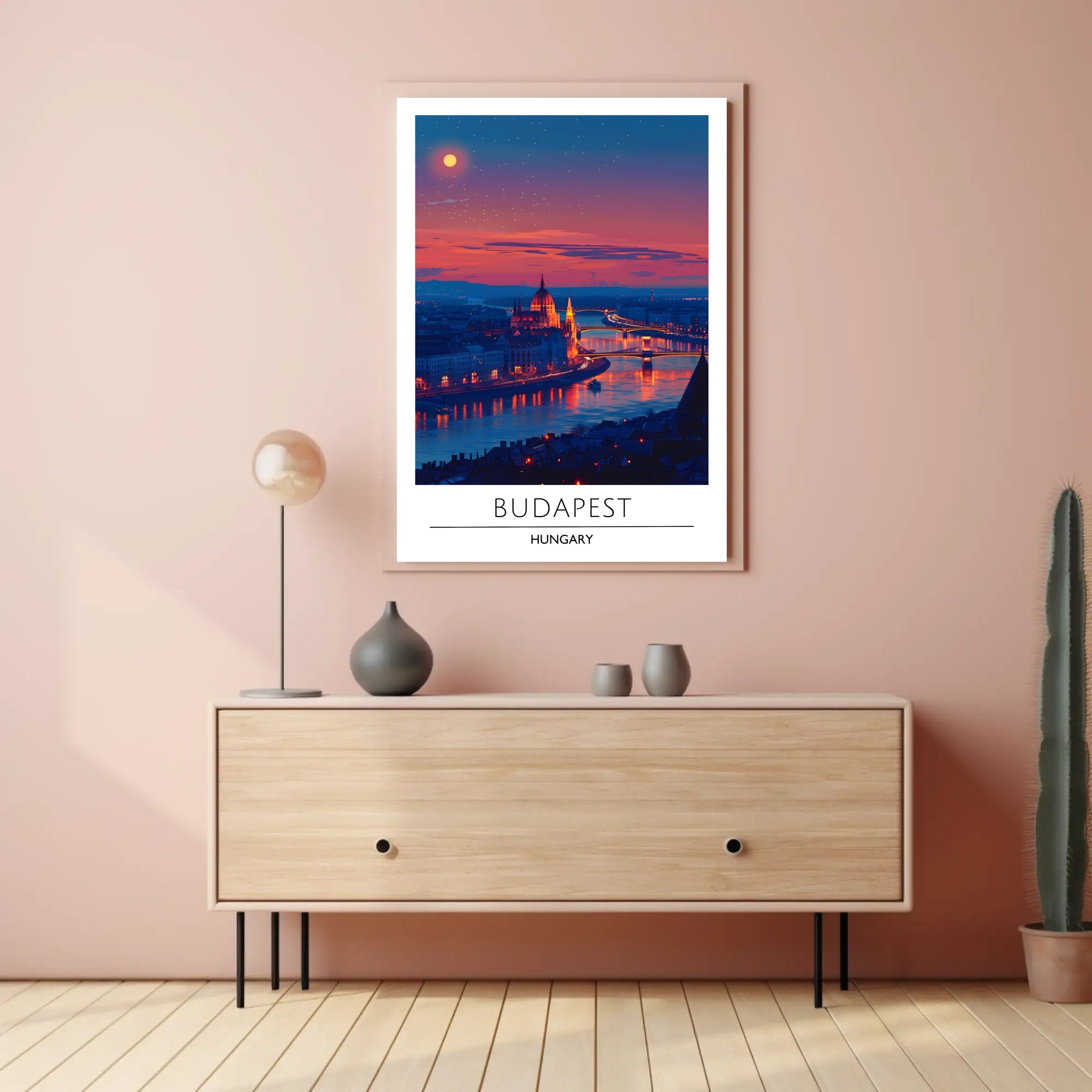 Budapest Twilight Serenity Urban or Cityscape Poster