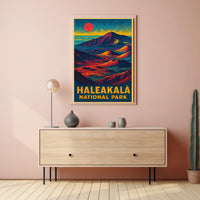 Haleakalā National Park Vintage Travel Poster