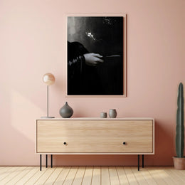 Surreal Feather Gothic Elegance Abstract or Artistic Poster PosterGoat