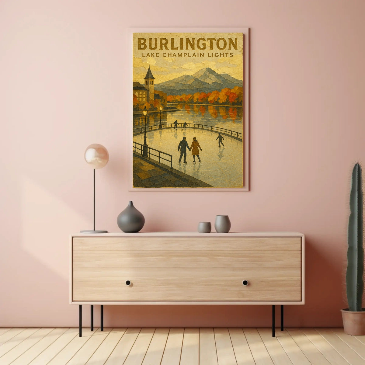 Burlington Lake Champlain Lights Poster