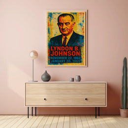 Lyndon B. Johnson 36th President of the United States Street Art Mashup Poster