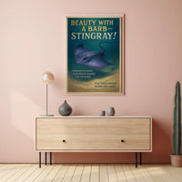 Beauty with a Barb Stingray Poster