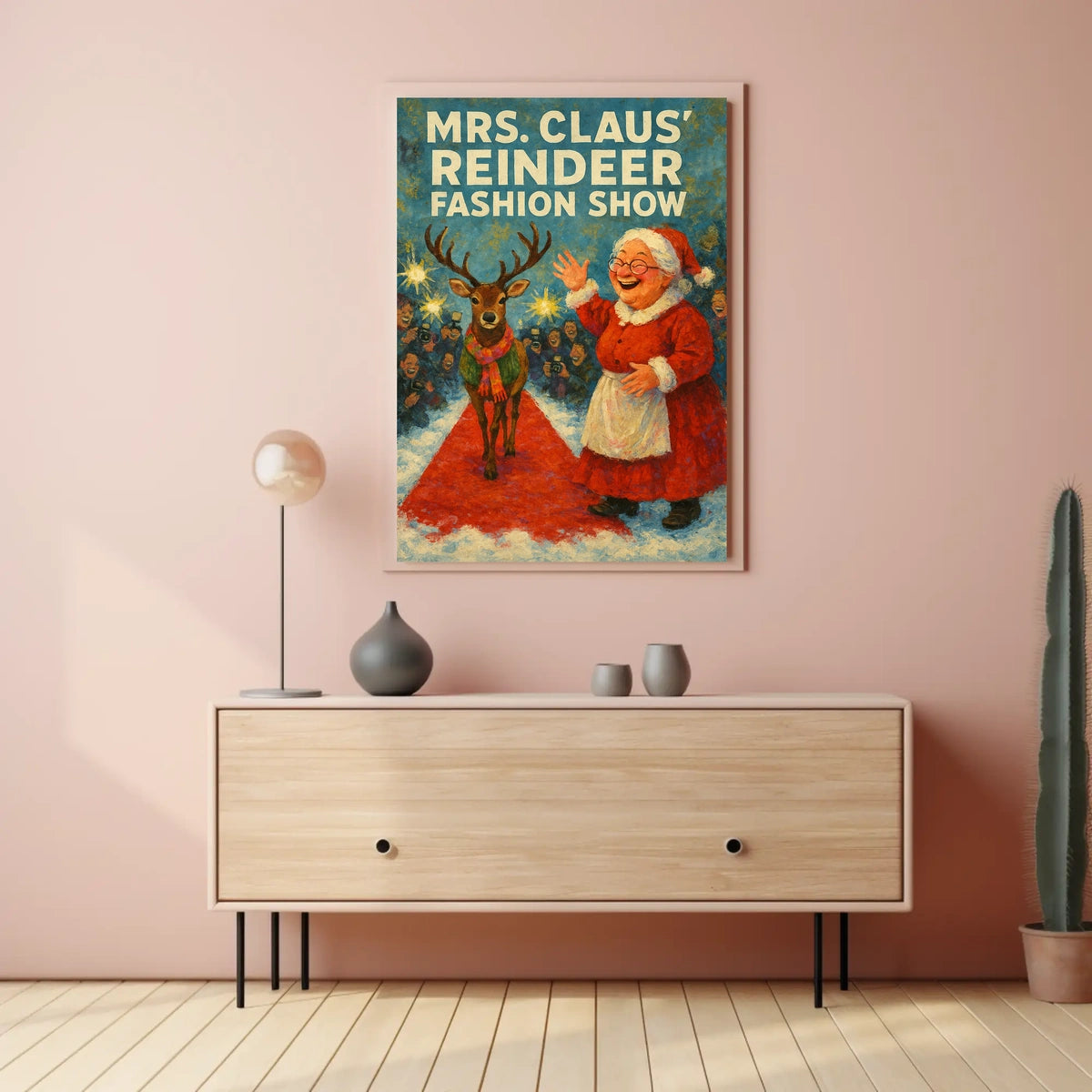Mrs. Claus Reindeer Fashion Show Poster