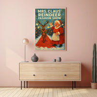 Mrs. Claus Reindeer Fashion Show Poster