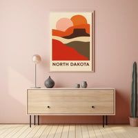North Dakota Landscape Art Poster