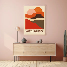 North Dakota Landscape Art Poster