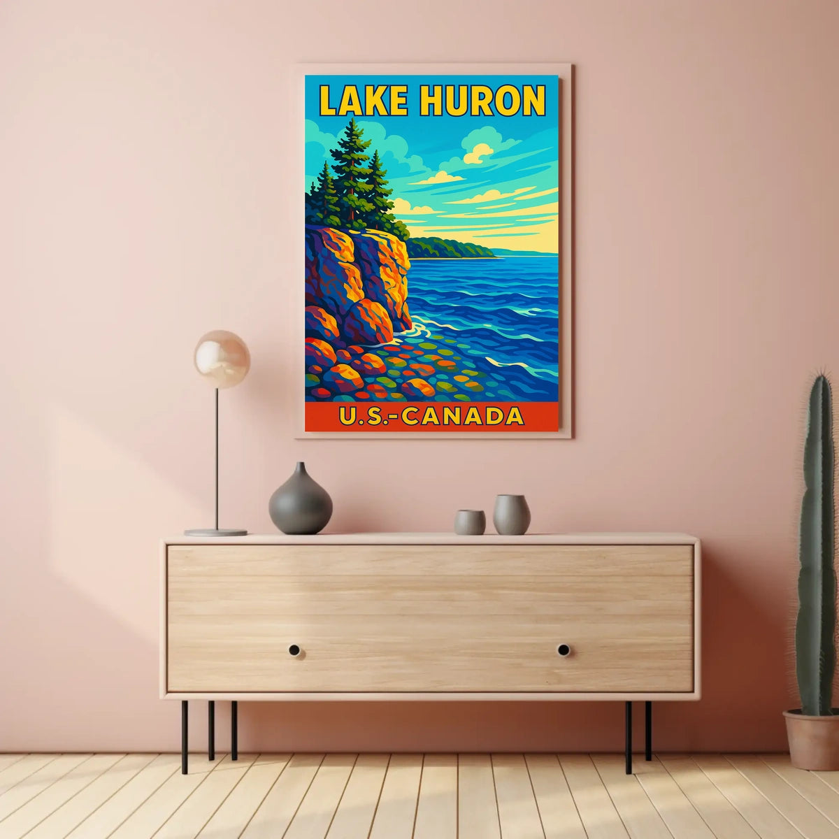 Lake Huron Travel Poster