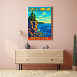 Lake Huron Travel Poster