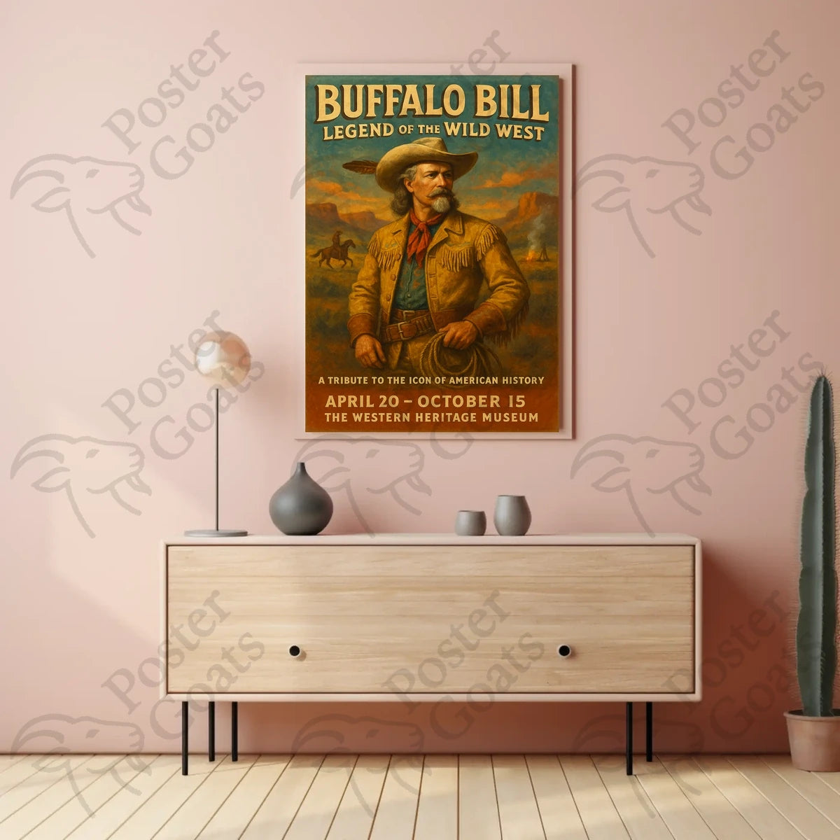 Buffalo Bill Vintage Americana Adventure Cultural Heritage Poster