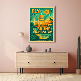 Fly to Brunei Darussalam Poster