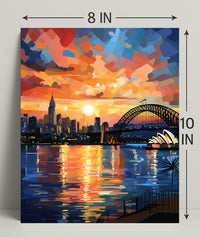 Vibrant Cityscape At Sunset Poster
