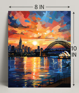 Vibrant Cityscape At Sunset Poster